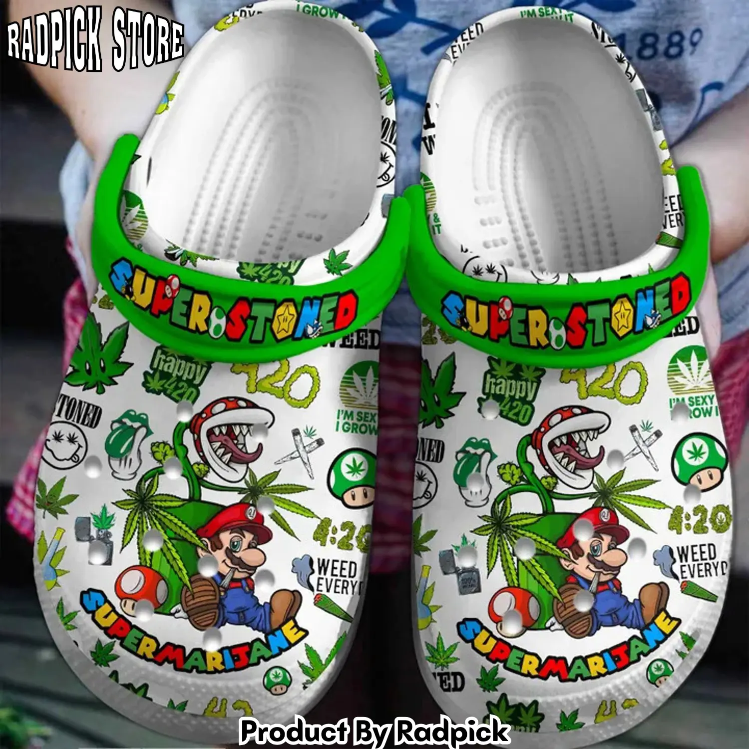 Radpick super mario smoke 420 weed star wars clogs shoes comfortable for men women p0t rp6521044
